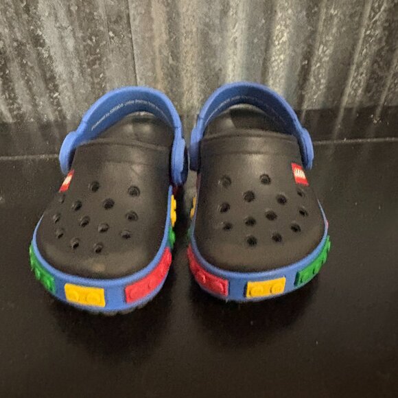 Crocs Classic Legos Black Slip On Clogs Baby Toddler Size C 4/5 - Picture 2 of 7
